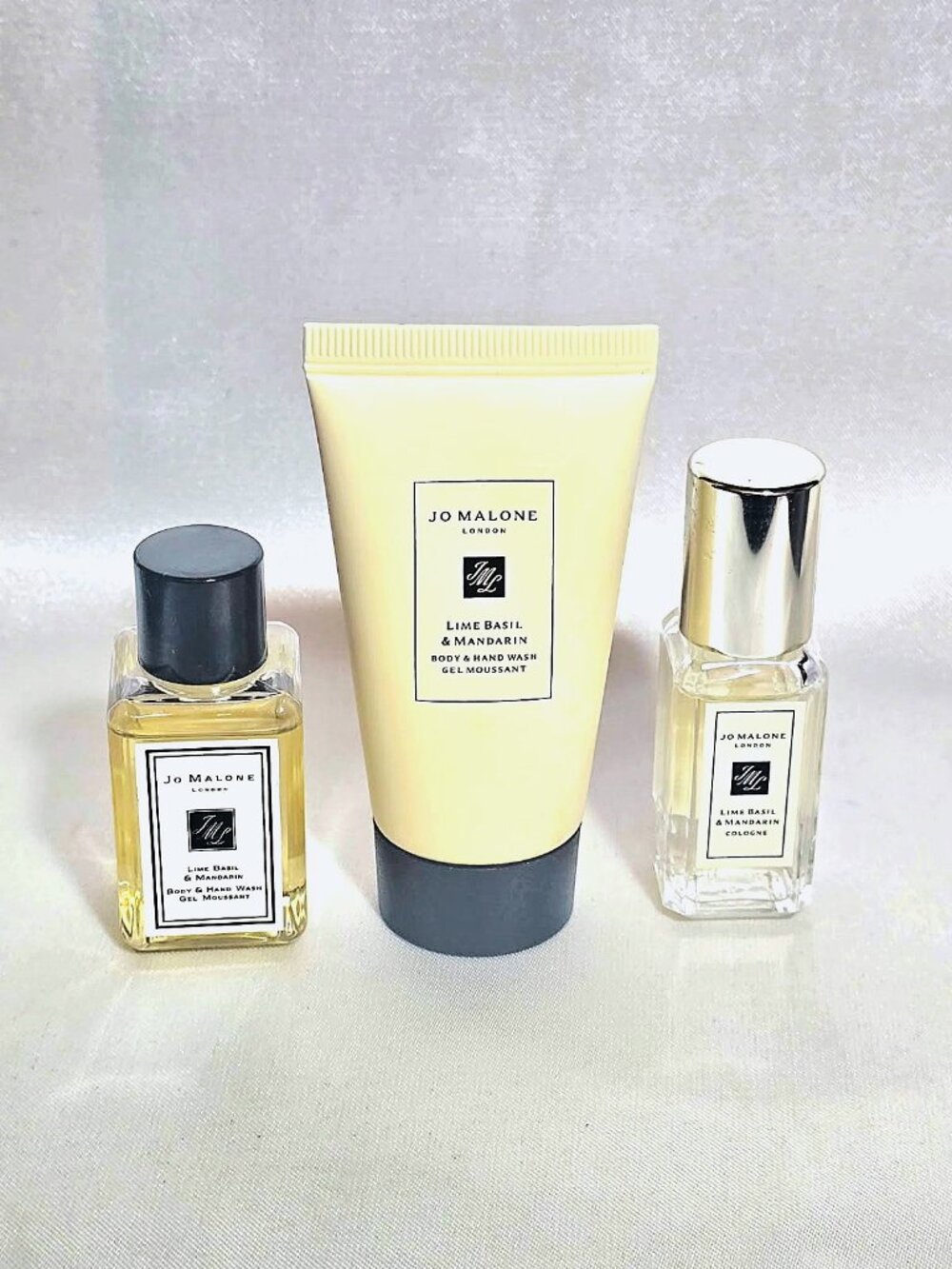 Jo Malone Lime Basil & Mandarin Cologn + Body & Hand Wash Gel 3 Piece Gift Set